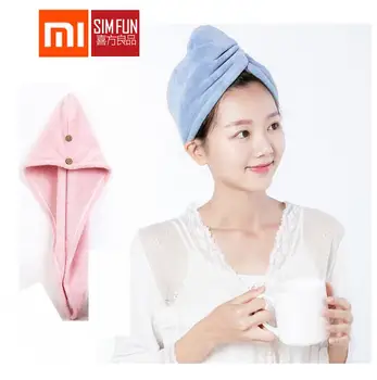 

Xiaomi Mijia Bath Towel Hair Dry Cap Salon Towel Women Bathroom Super Absorbent Quick-drying Polyester with Cotton