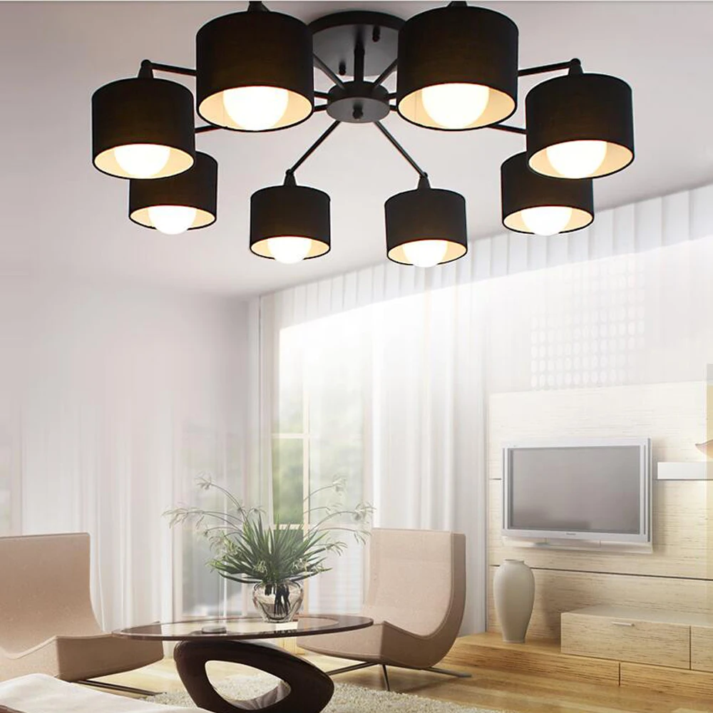 

led e27 Nordic Iron Fabric LED Lamp.LED Light.Ceiling Lights.LED Ceiling Light.Ceiling Lamp For Foyer Bedroom Dinning Room