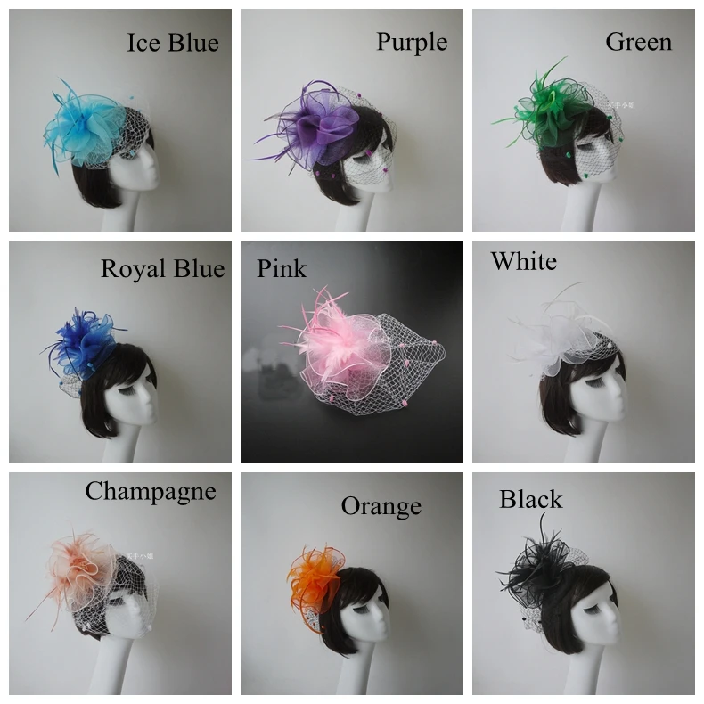 ice blue wedding hats