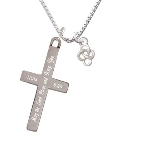 Mini Celtic Knot - Bless and Keep You - Cross Necklace (1)