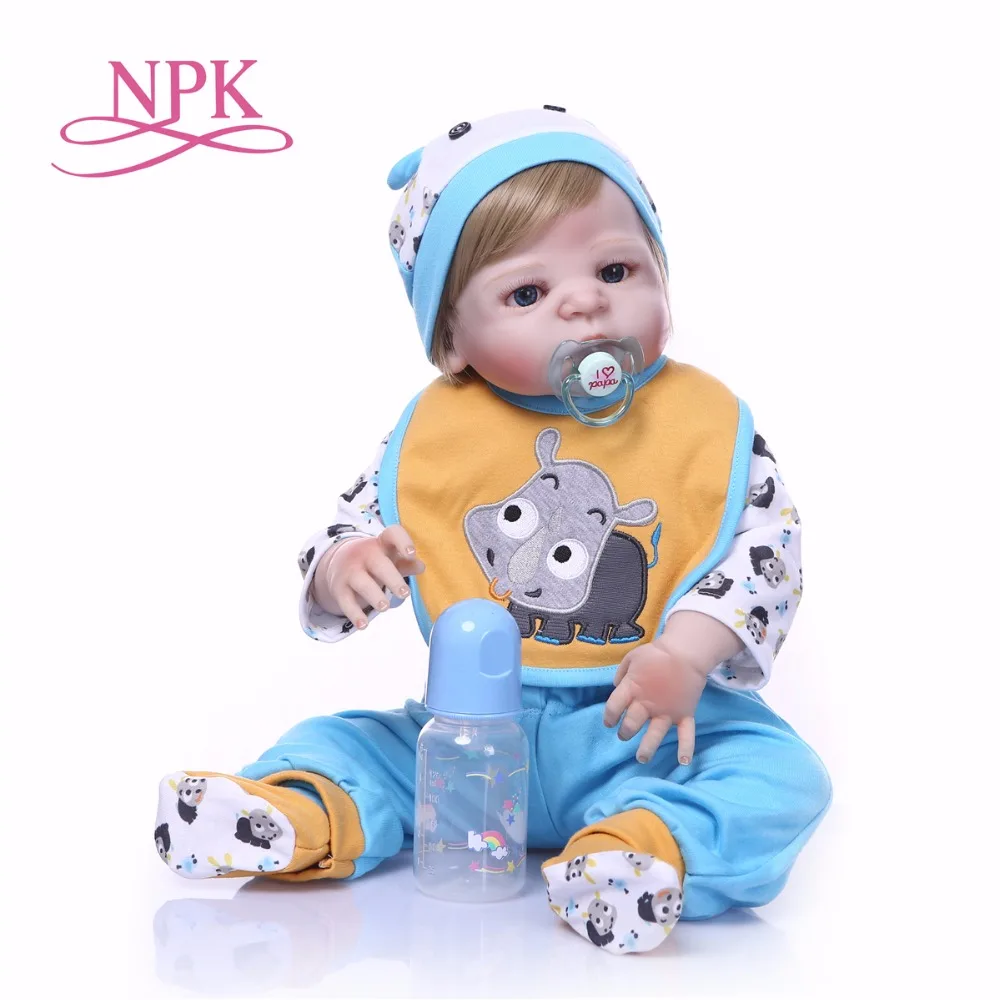 57 см NPK Boneca Reborn blue little rhino винил Baby Doll игрушки реалистичные дети день рождения