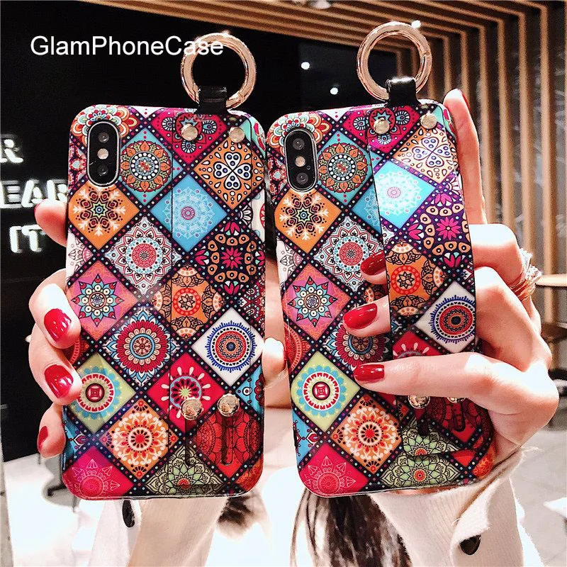 GlamPhoneCase винтажный браслет с бриллиантами для iPhone X 7 7Plus 6/6 S Plus 8 8Plus Мягкий чехол |
