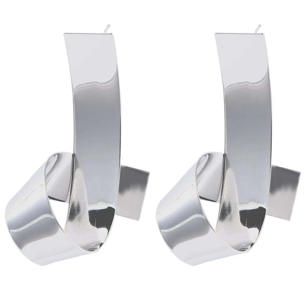 E5702 Trendy Irregular Sequins Metal Geometric Earrings for Women Gold&Silver Simple Punk  Earrings Modern Art Jewelry
