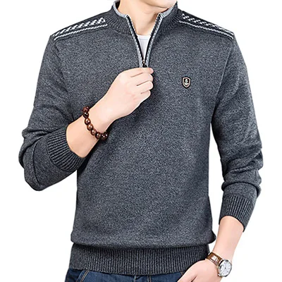 Мужской Рождественский свитер, мужские зимние, Длинные пуловеры, трикотажная одежда, 241 - Цвет: Серый