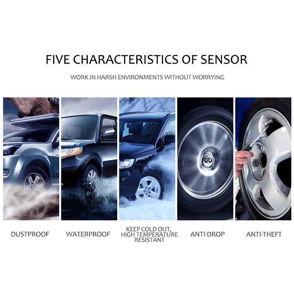 Грузовик TPMS Авто беспроводная система контроля давления в шинах ЖК-дисплей с 6 сменными батареями внешние датчики