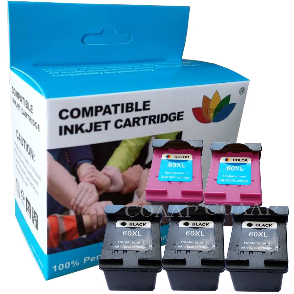 Compatible HP 60 XL Refilled ink cartridge for HP Deskjet F2480 F2420
