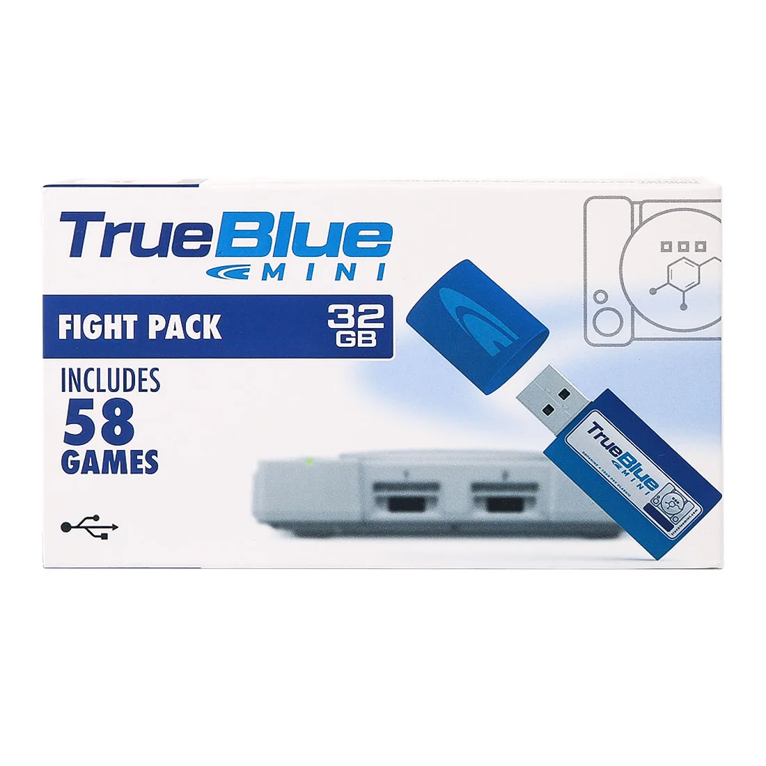  HOBBYINRC True Blue Mini 32GB Fight Pack 58 Games + 64GB Weed Pack 99 Games for PlayStation Classic