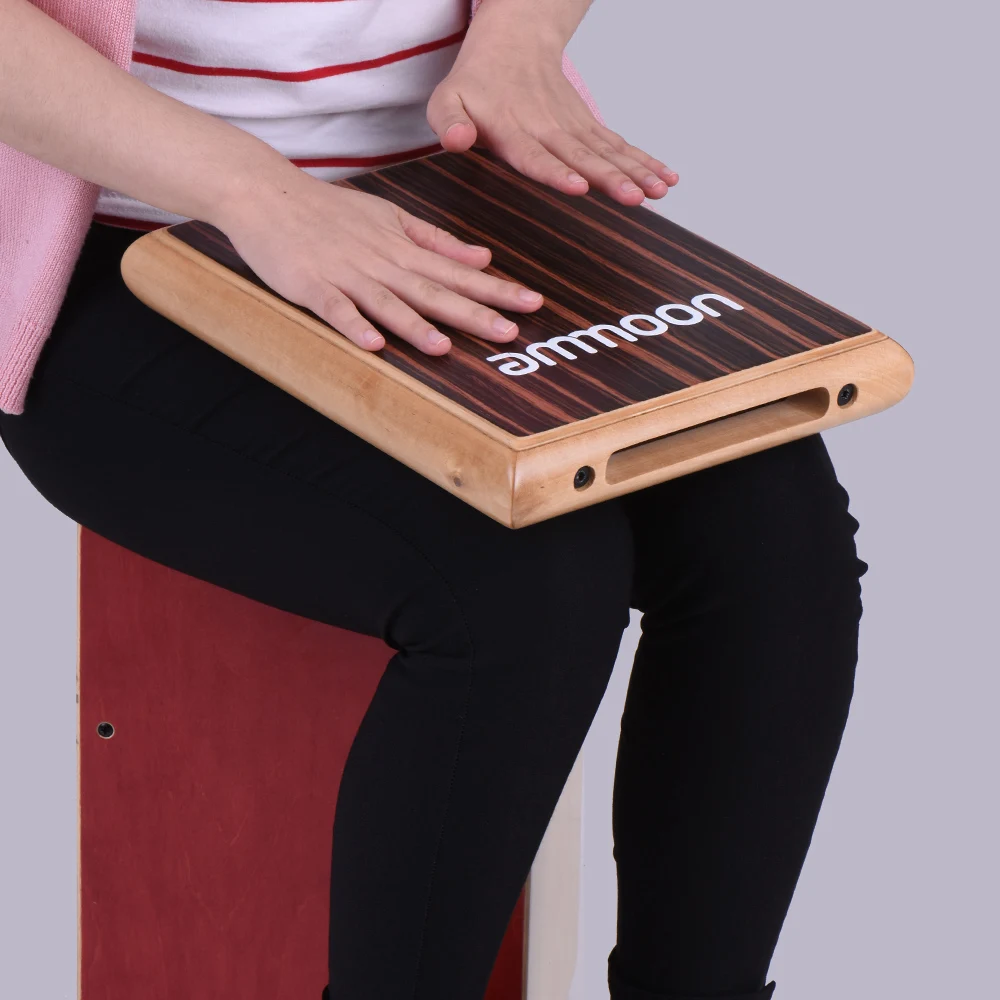 Компактный дорожный бокс барабан ammoon Cajon плоский ручной перкуссионный