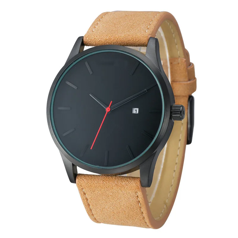 

Large dial watches for men and women high-end calendar fashion business quartz watch strap