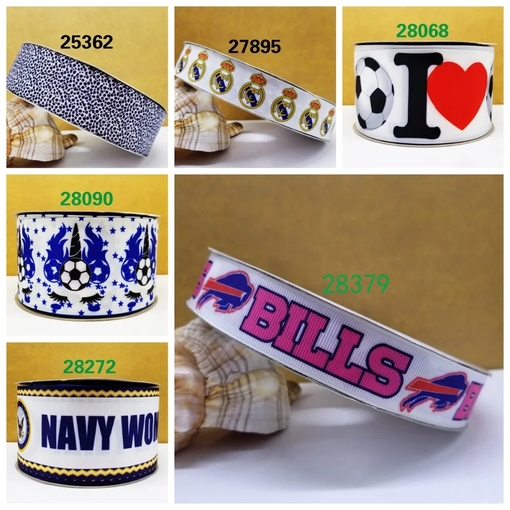 

Free shipping 50 yard cartoon printed grosgrain ribbon 28379