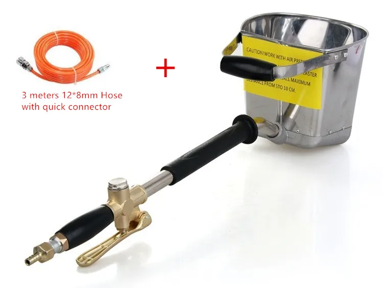 

Fast Shipping Cement Spray Gun Mortar Sprayer Plaster Hopper Gun Sprayer Hopper Bucket Gypsum Gun With 3M Hose &Quick Connector