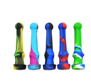 

Fashion Camouflage Silicone Pipe Silicone Smoking Tube Glass Bubbler Convenient Smoking Tube