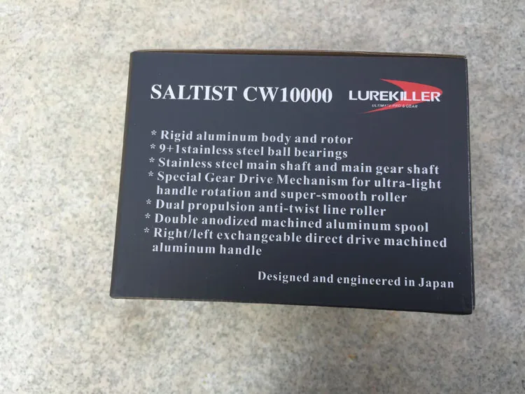 Lurekiller японский 10BB CW10000 35kgs тяга мощность спиннинга катушка лодочная катушка из сплава джиг ловля рыбы на блесну