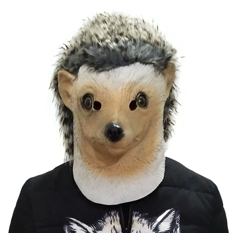 Горячая Распродажа реалистичные карнавальные маски в виде животных на всю голову Вечерние Маски Ежика для взрослых