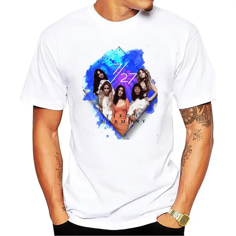 Fifth Harmony 7/27 Hip-Hop Simple Design Tee Tops Shirt Short Top O-Neck Men's Shirt Tops