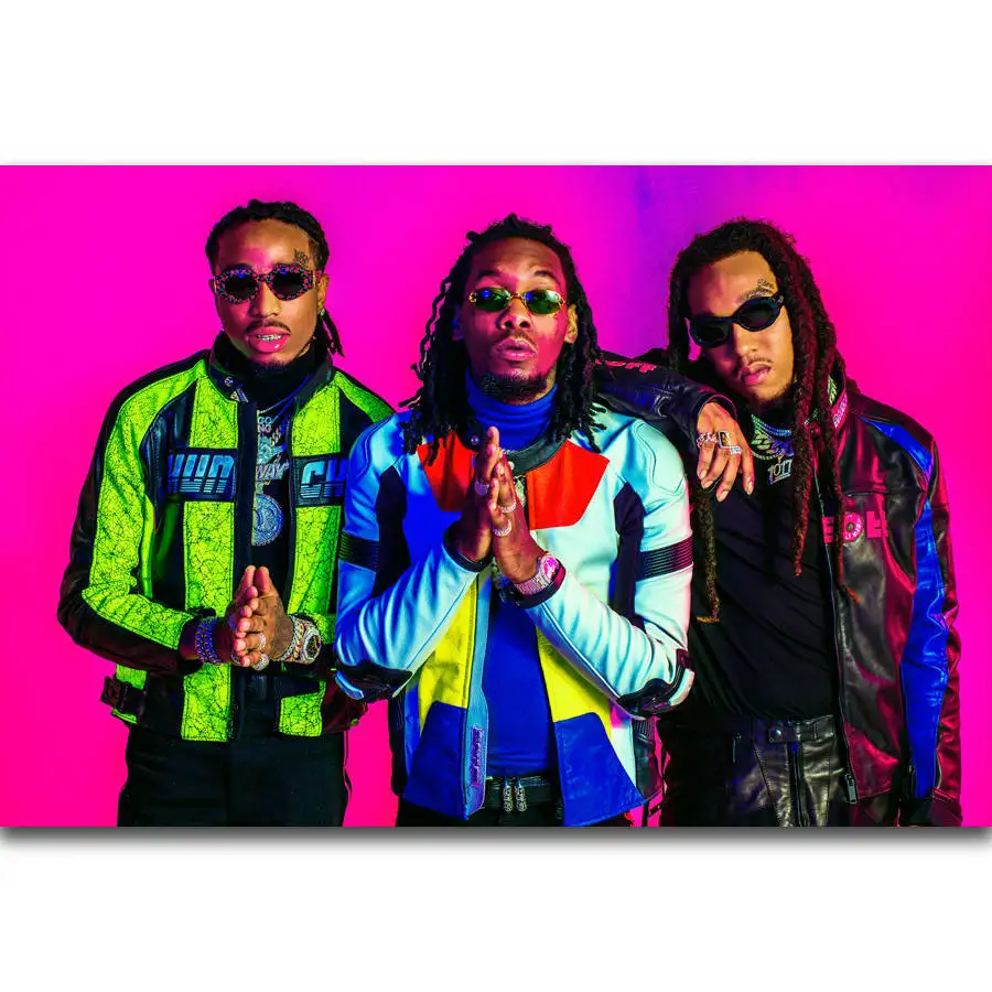 

S815 Migos Rap Hip Hop Music Group Rapper Star Wall Art Painting Print On Silk Canvas Poster Home Decoration