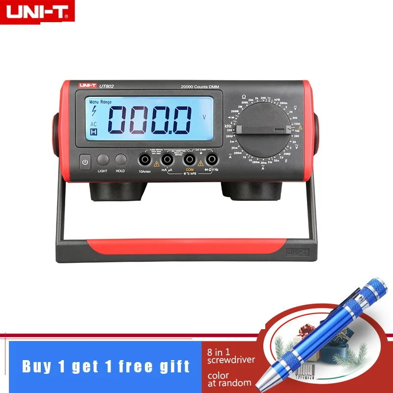 UNI-T UT801/UT802/UT803/UT804/UT805A AC/DC Powered 20000 Counts Manual Range Digital Bench Type Multimeter 200OHM | Инструменты