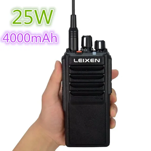 2 шт длинный диапазон 25 Вт Высокая мощность LEIXEN VV-25 WalkieTalkie 10-30 км двухстороннее радио портативный приемопередатчик