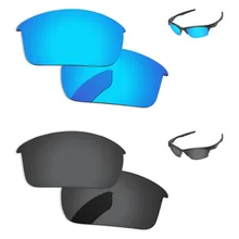 Черный и голубой лед 2 пары Поляризованные замена оптические стёкла для бутылки ракета солнцезащитные очки женщин рамки UVA и UVB