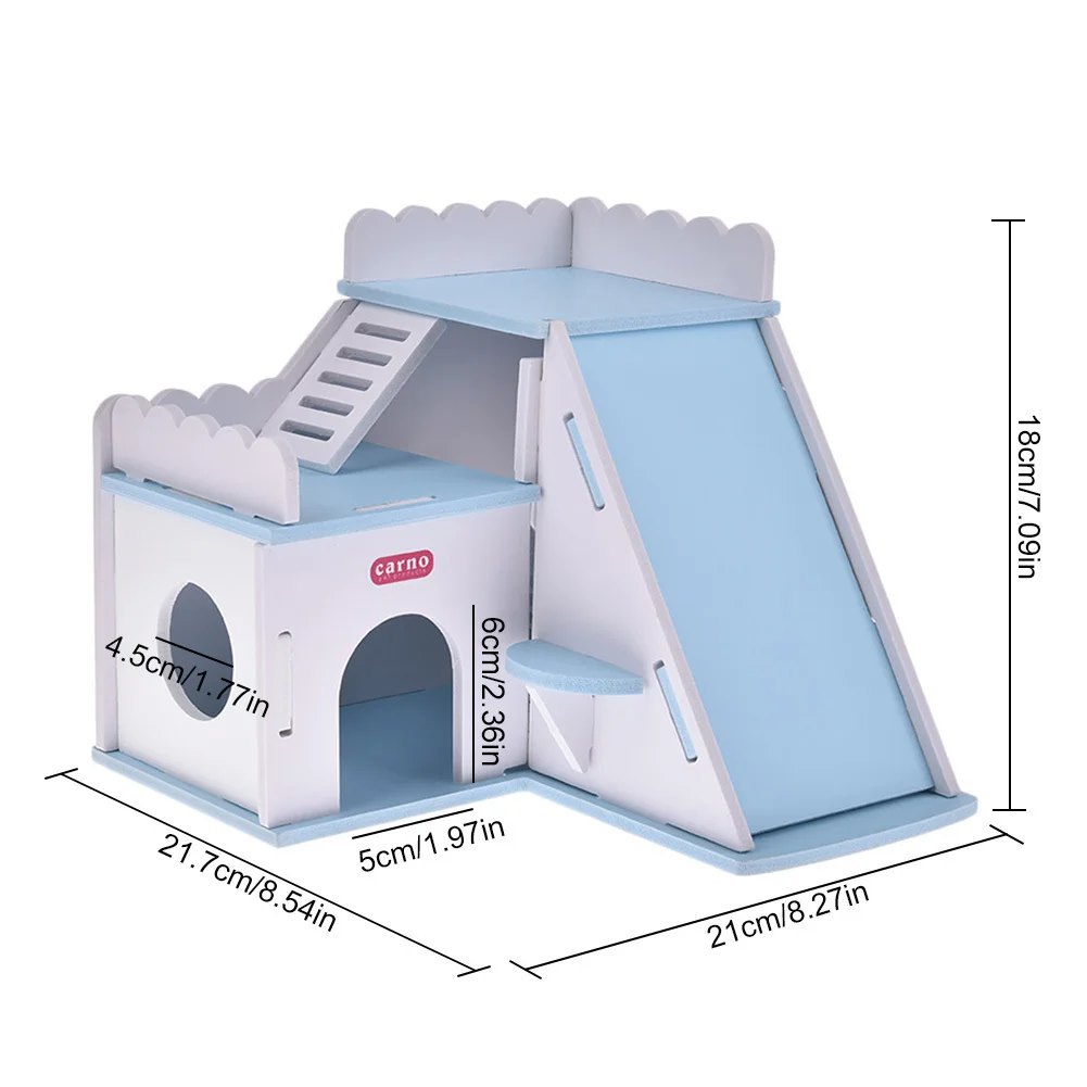Складной домик хомяка для домашних животных, детская площадка для хомяка, забавная игрушка для скалолазания, гербиль, мышь крыса, гиншилла, гнездо для маленьких животных, для дома - Цвет: Синий