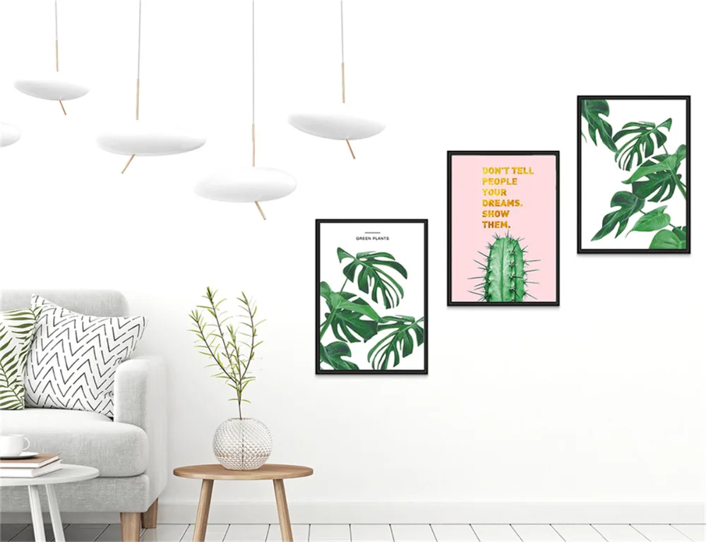 

Art Decorative Painting Modern Simple Style Tropical Plant Cactus Frame Poster