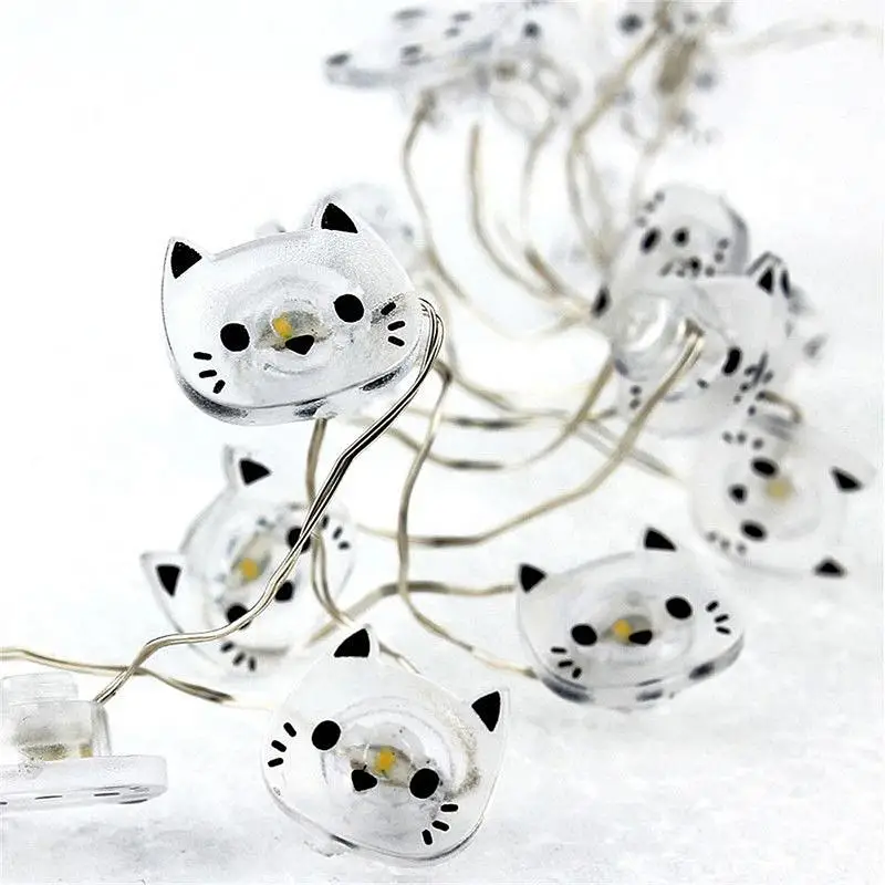 

New Cartoon 3M LED String Light 20LEDs Cat / Love / Cactus / Unicorn Wire LED Fairy Light Battery Household Decoration Light