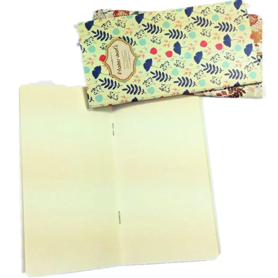 

1pcs/lot kraft paper flower world notebook paper pad marker portable notepads office and school supplies reward gift