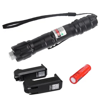 

Powerful 5MW Red Green Purple Lazer Pen Light Military Adjustable Focus Laser Pointer with 18650 Battery Charger HT3-0021