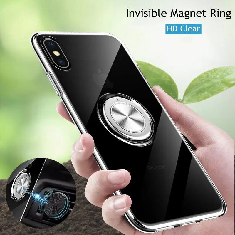 

For iphone XR XS X 10 iphone XS Max Case Adsorption Magnetic Stand Cover For iphone 6s 6 s plus Case iphone 8 7 plus Clear Case