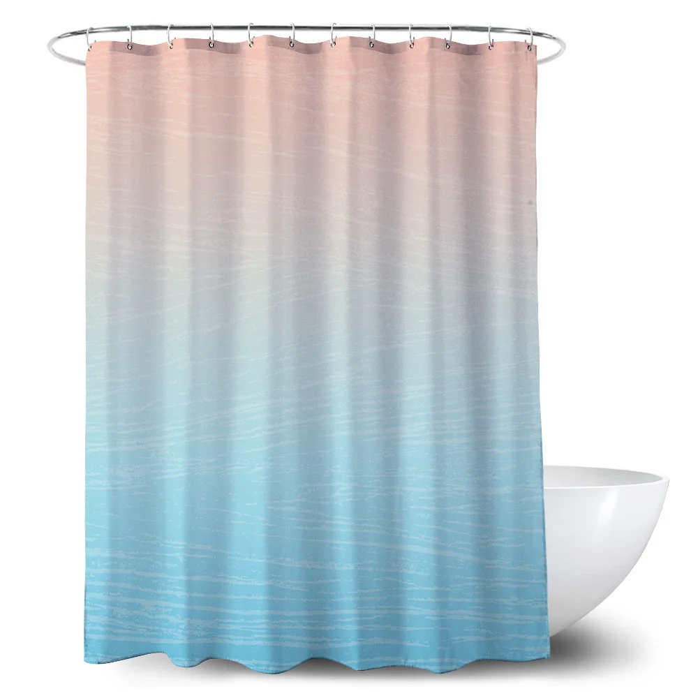 

Morigins Fashion Gradient Shower Curtain Polyester Fabric Digital Gradient Modern Print Retro Decor Bathroom Shower Curtain Sets