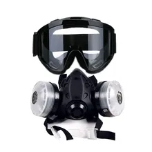 Safurance противогаз на половину лица с анти-туман очки маска от химической Пыли Фильтр респираторы для окрашивания Спрей Сварки