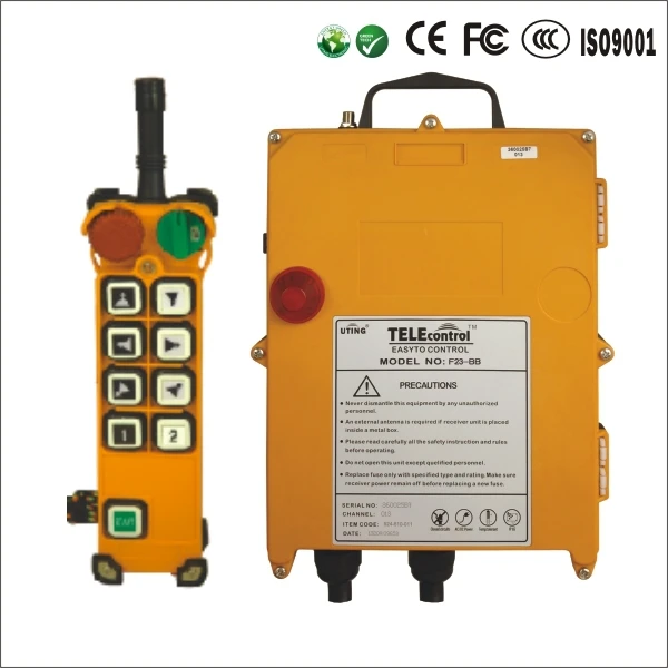 

1 transmitter+ 1 receiver crane hoist industrial remote control f24-8d two-speed button wireless remote control