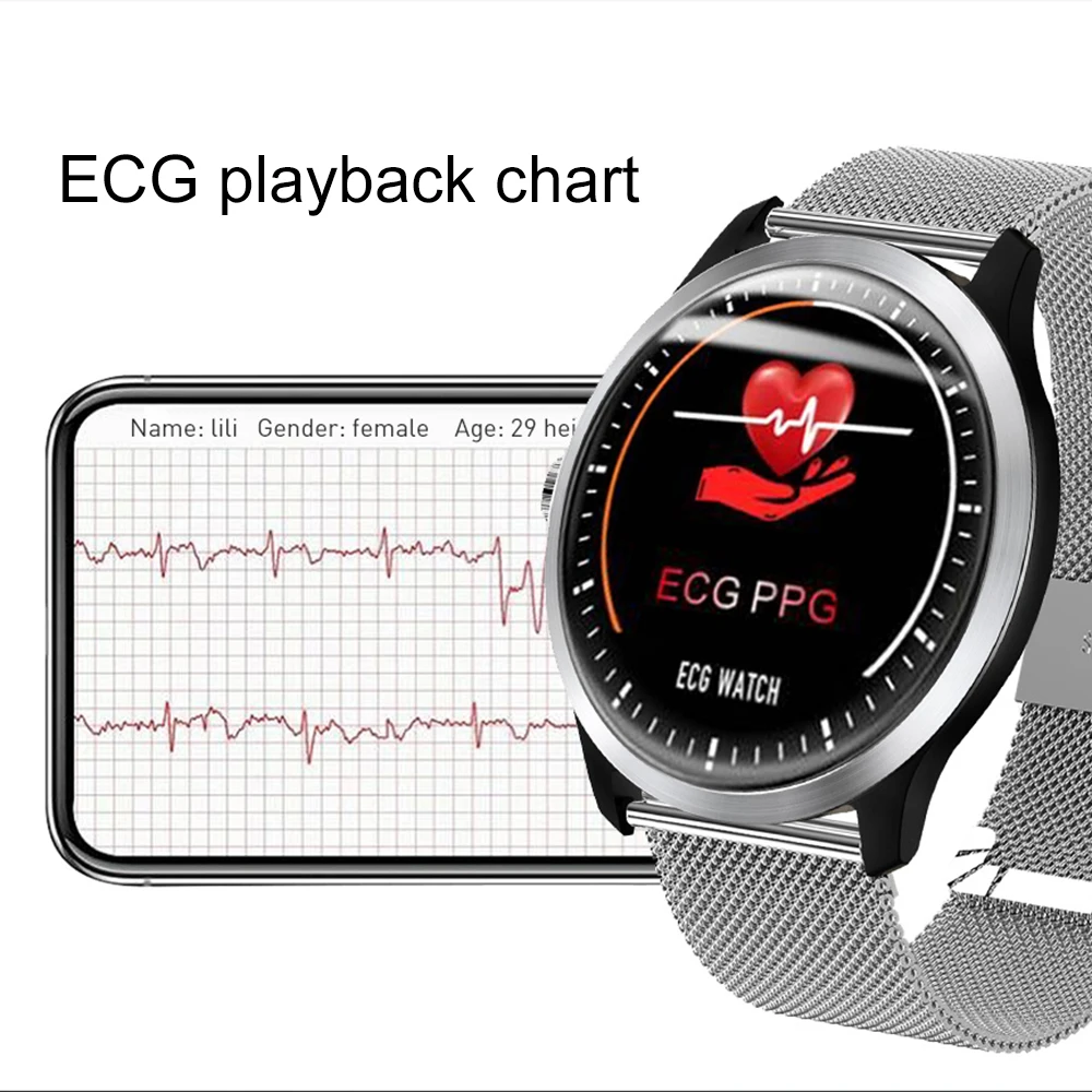 2019 teamyo n58 ecg ppg relógio inteligente