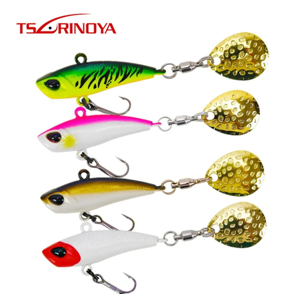 TSURINOYA SPIN 36 мм/12 г 42 мм/17 3D глаза VIB рыболовная приманка черные никелевые крючки Isca