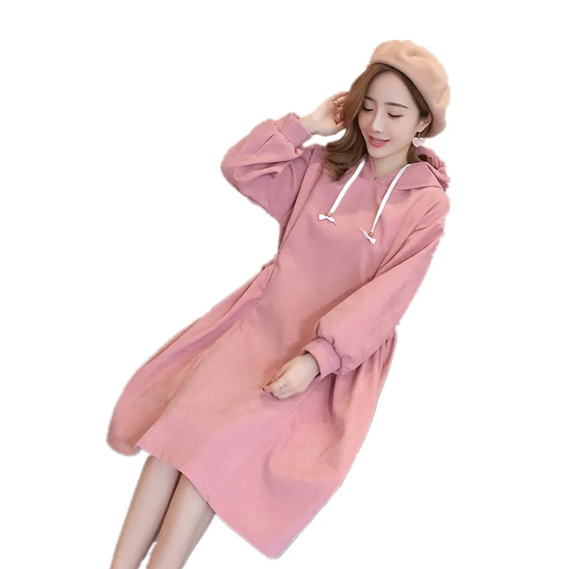 

Pregnant Women's Autumn Jacket Korean Version Friendly Loose Pregnant Women's Dresses