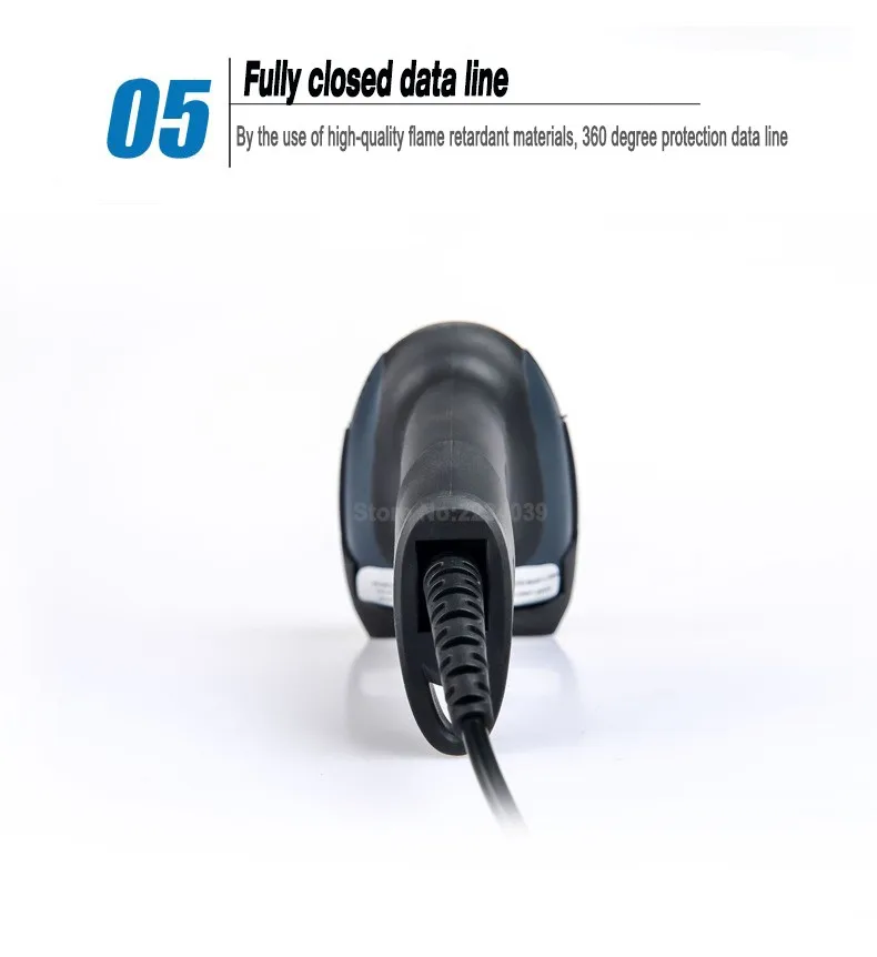 Scanner de Código de Barras de Alta Leitor de Código de Barras Pos para Supermercado Atacado Novo Wired Handheld Qualidade 1d Laser Barcode Scanner 32bit Usb 9 bar code scanner