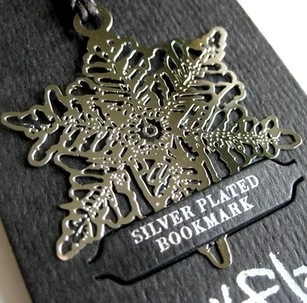 

20Pcs SNOWFLAKE design Sliver palted Bookmark Hanging Decorations Snowflake Christmas Gift