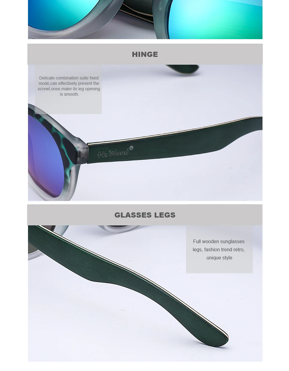 Hu Wood, новинка, винтажные Круглые Солнцезащитные очки для женщин, фирменный дизайн, Ретро стиль, круглые в полоску, солнцезащитные очки для женщин, Oculos De Sol Feminino Gafas