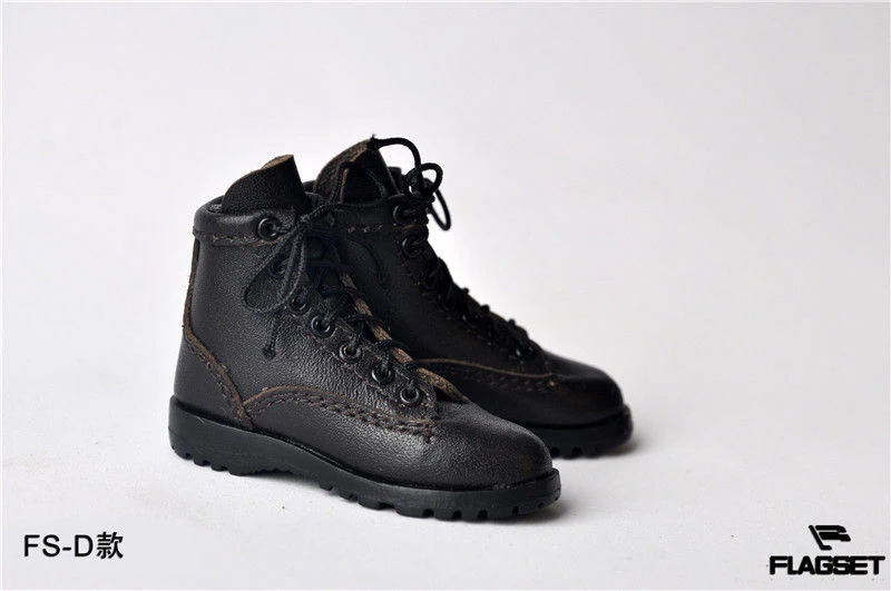 1//6 Scale Male Black Boots Hollow Combat Shoes Model Fit 12/" Action Figure