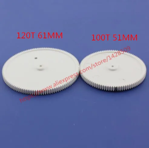 

Large Size Plastic Gear Diameter 61mm/51mm Aperture Diameter 1.9mm Module 0.5 DIY Parts use for technology model making