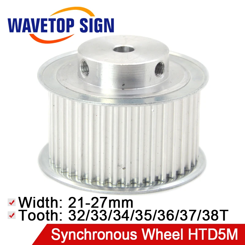 

Synchronous Wheel Hole 10mm Pulley Tooth 32 33 34 36 37 38 Size 5M32T 33T 34T 35T 36T 37T Width 21mm&27mm Part Synchronous Wheel