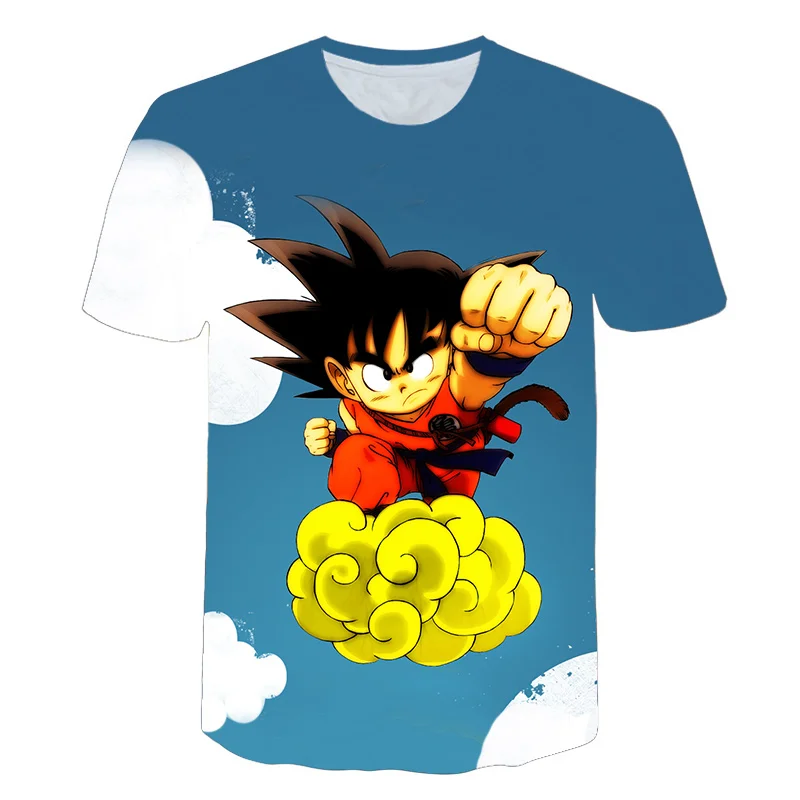 

Dragon Ball Z Men's Summer T-shirts 3D Printing Super Saiyan Kid Son Goku Black God Zamasu Vegeta Jiren Dragonball T Shirt Tops