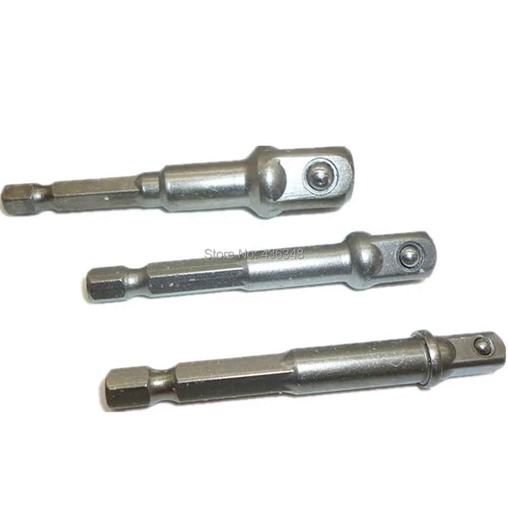 3pcs Impact Drill Bits Socket Bit Adapter Drill Set Hex Shank Extension