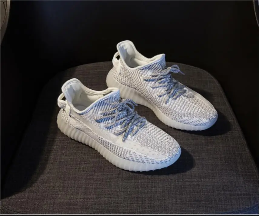 

Fashion New Men static shoes with box Reflective 350 Breathable white v2 Designer running shoes sports sneakers size 38-46
