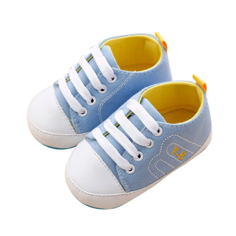 Romirus/новорожденных для маленьких девочек Обувь для мальчиков кроватки парусиновая обувь мягкая подошва детская Спортивная обувь повязки Обувь