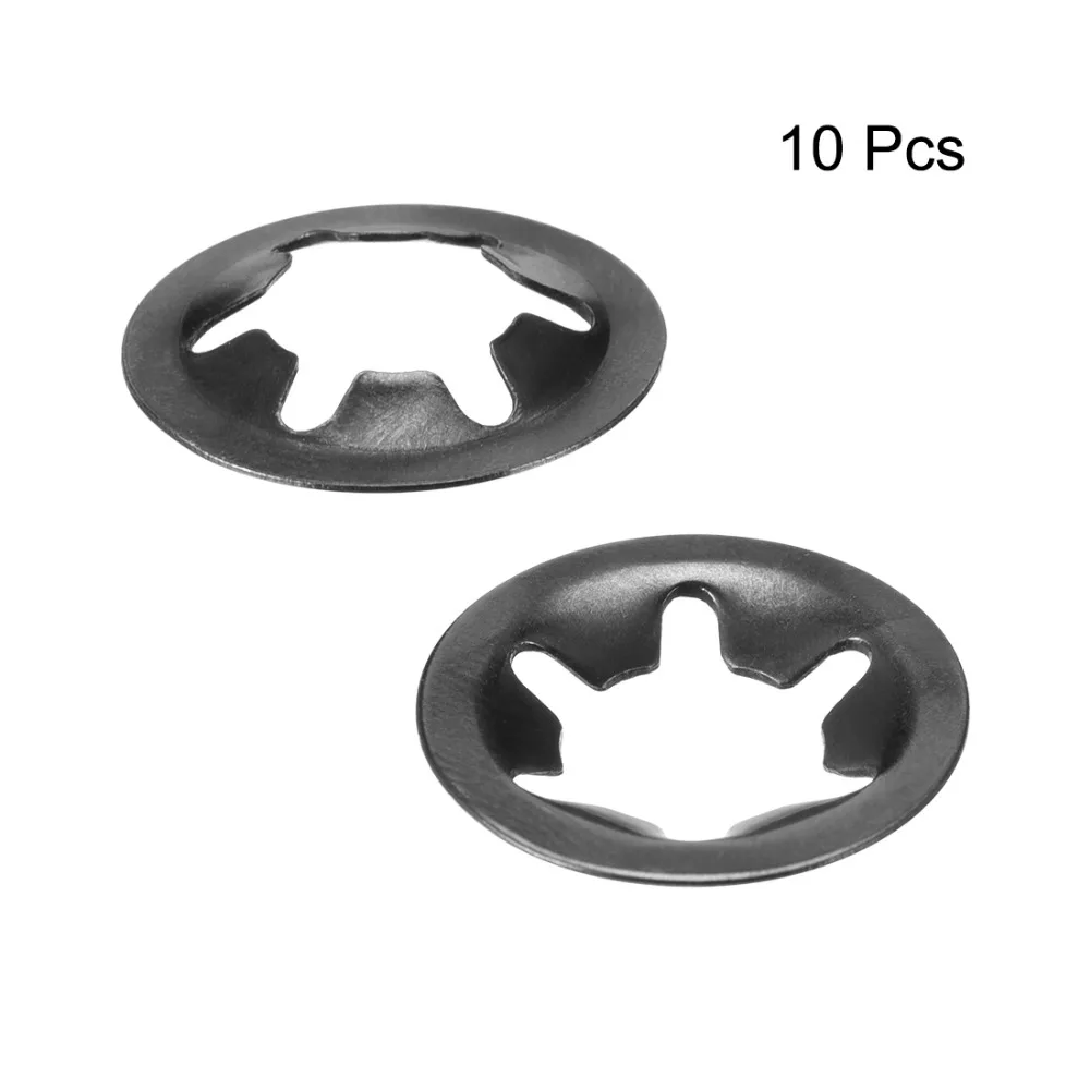 

Uxcell 10pcs Flat Shaft Fastener M3 M5 M6 M8 M10 M12 Internal Tooth Starlock Washer 65Mn Spring Steel Hardware Gasket Lock