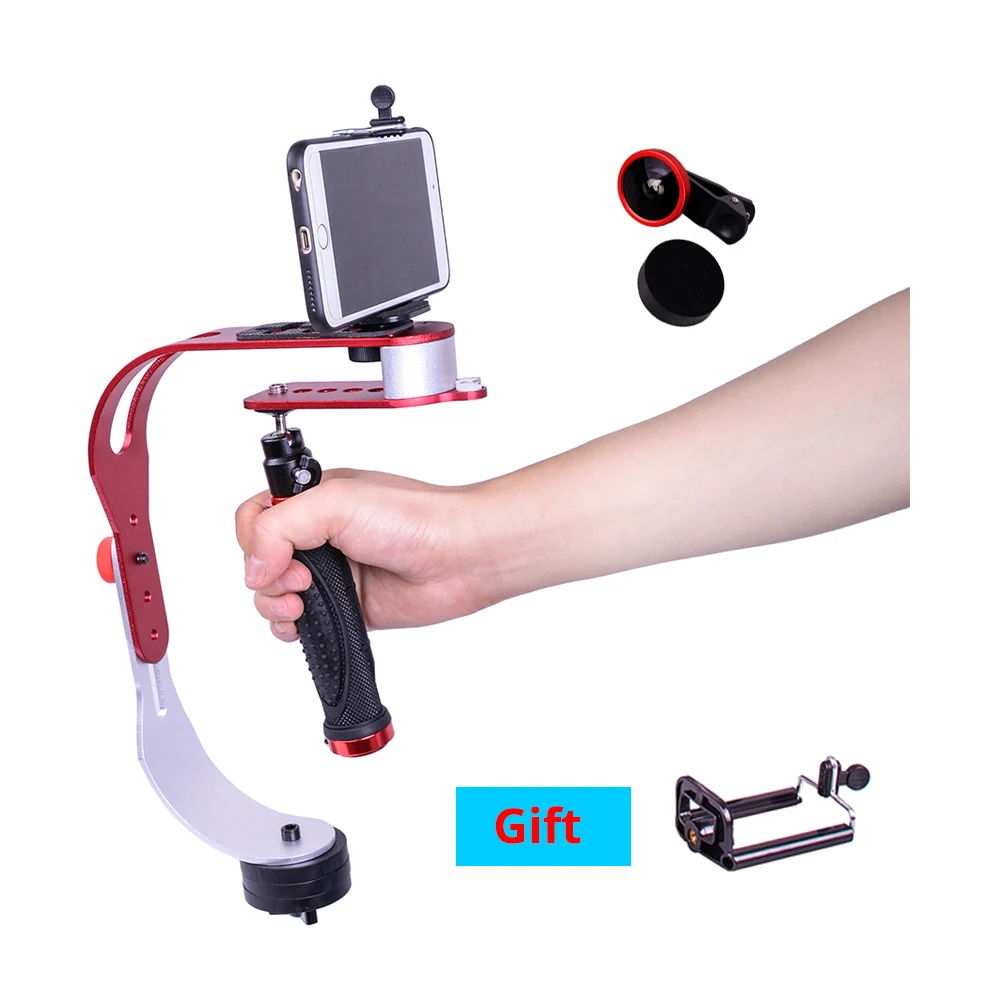 

Handheld DSLR Camera stabilizer mini video steadicam smartphone stabilizer for Sony Nikon Canon shooting video with lens option