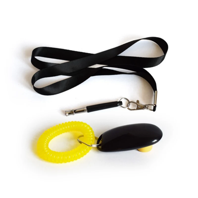 Pet Dog Training Supplies Whistle + Pet Training Clicker + Free Lanyard Set Dog Training Products 