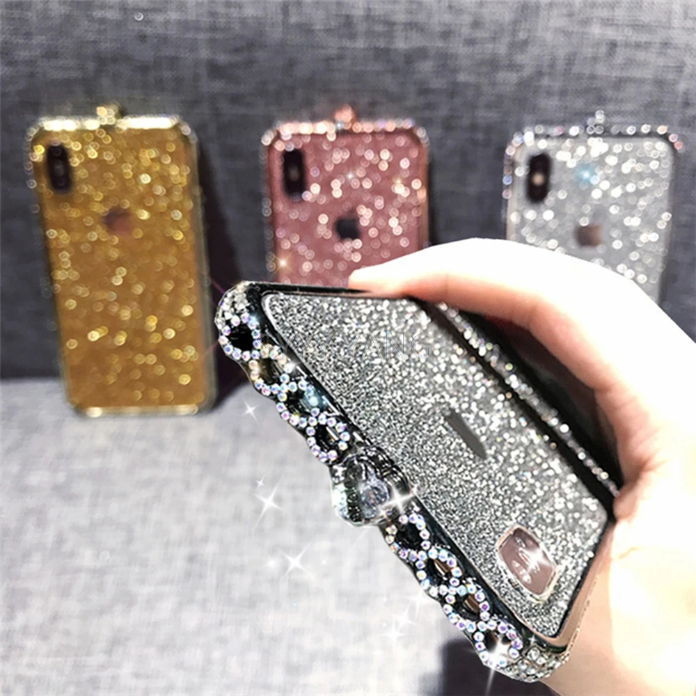 Роскошный чехол со стразами для iphone xr xs max Модный 6 6s 7 8 plus сверлящие чехлы