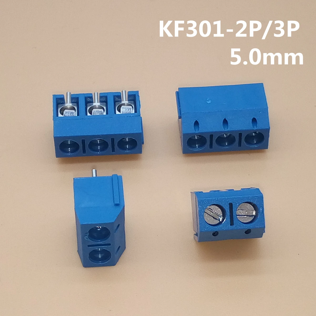 25PCS KF301 5.0 2P KF301 3P Pitch 5.0mm KF301 Straight Pin PCB 2 Pin 3 ...